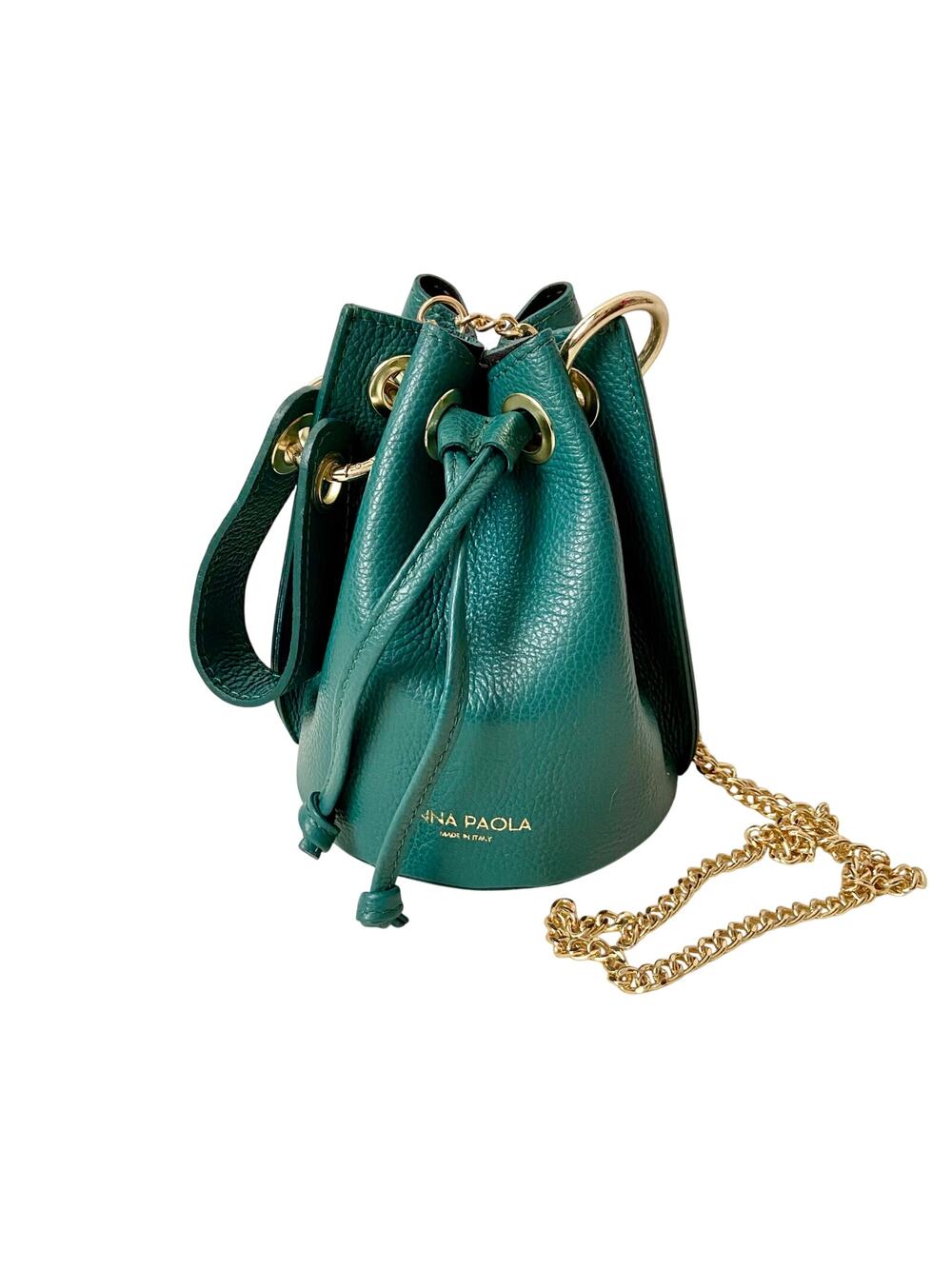 Anna Paola Leather Bucket Bag